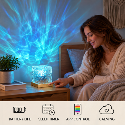 Aurora & Ocean Wave LED Projector Light with 16 Colors & Remote Control