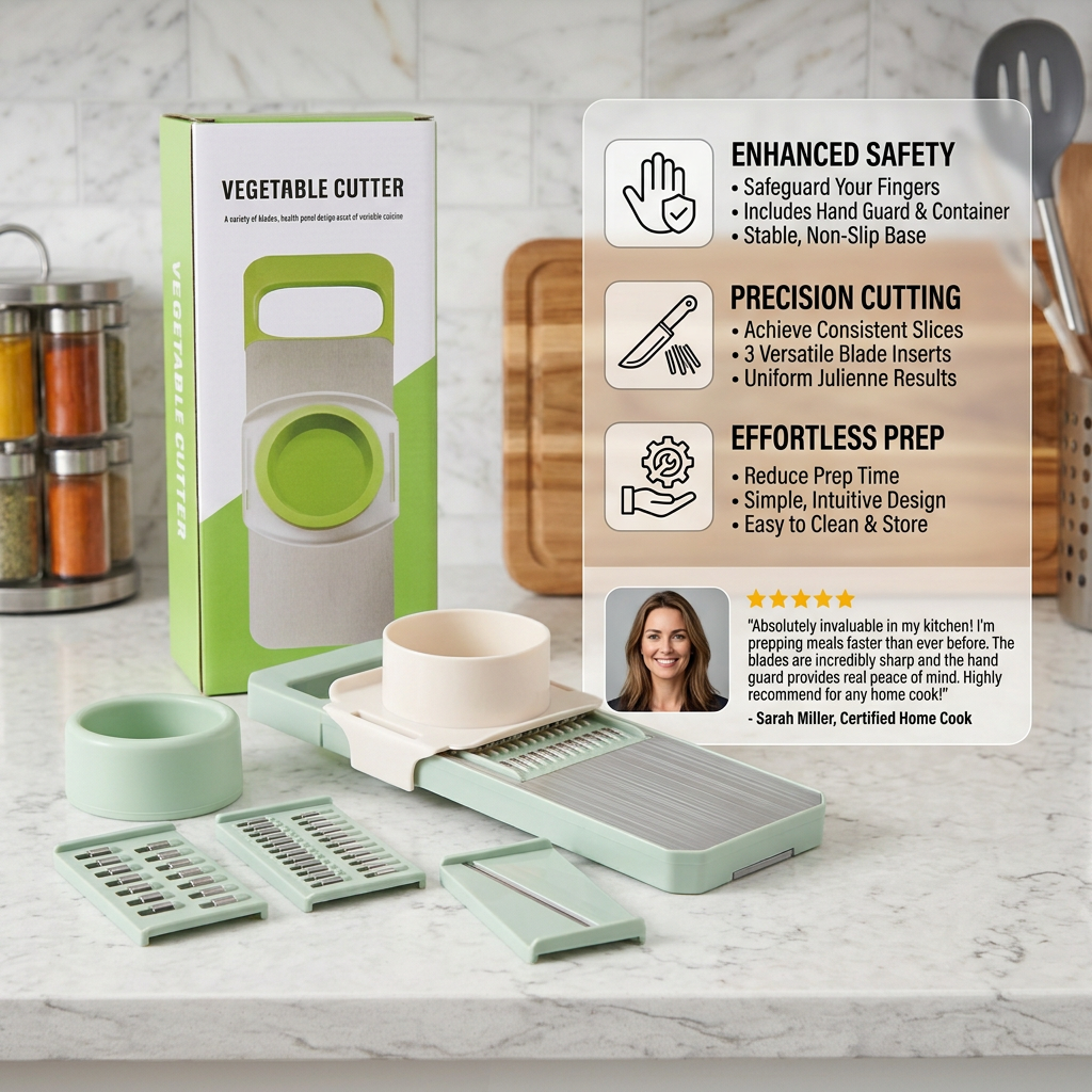 6-in-1 Multifunctional Vegetable Slicer & Grater