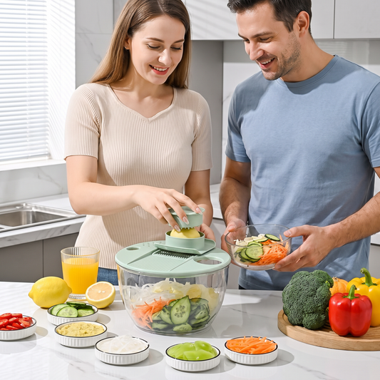 9-in-1 Manual Spinner & Slicer Vegetable and Salad Prep Set