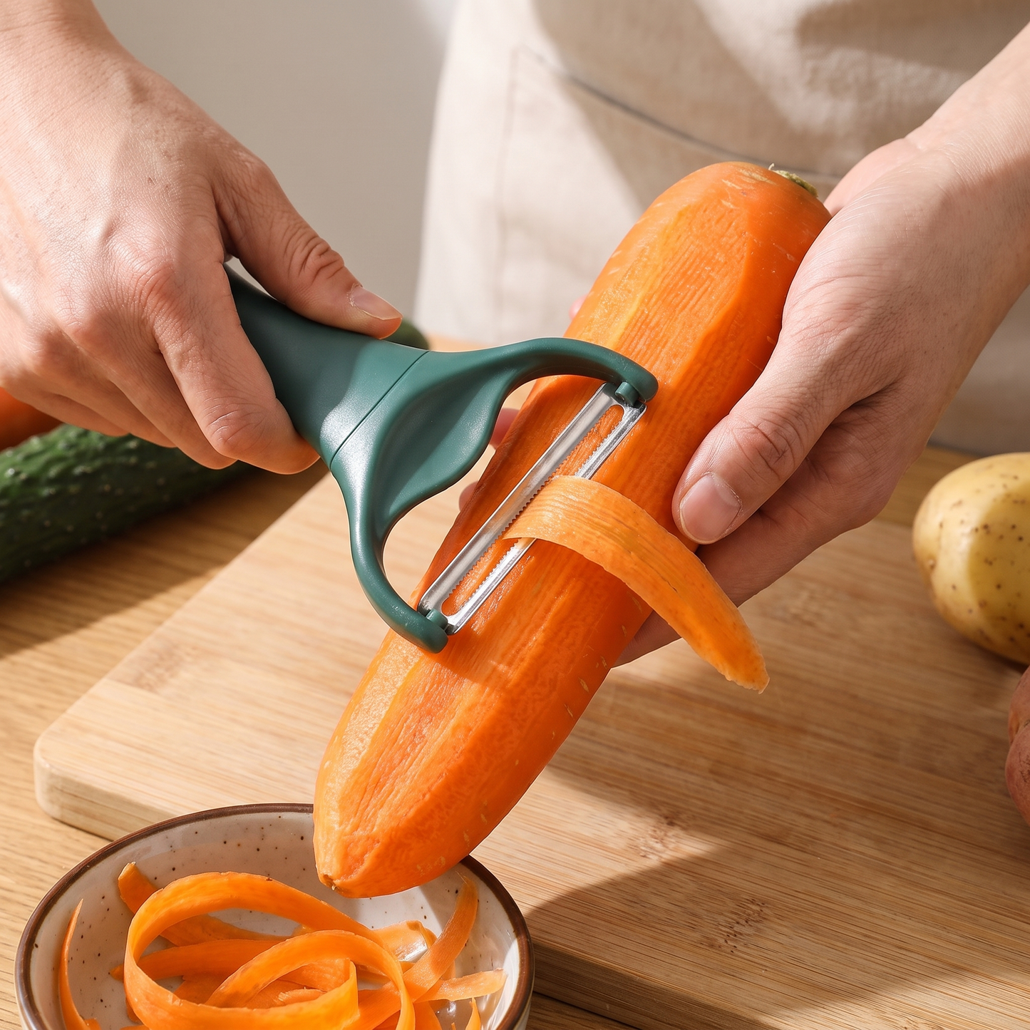 Stainless Steel Wide Vegetable Peeler & Slicer