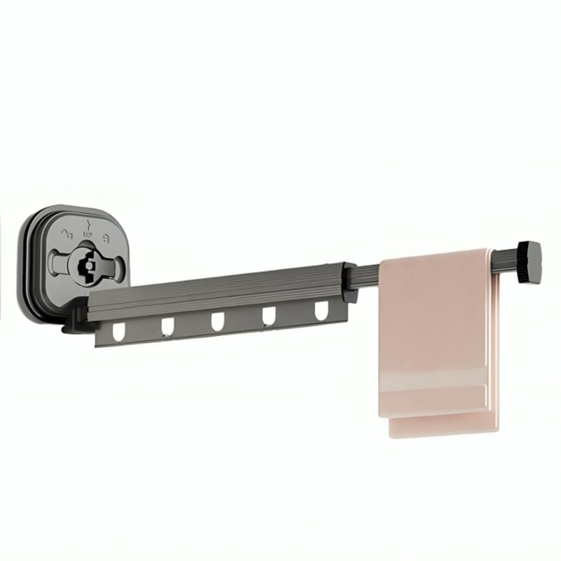 Wall-mounted retractable clothes hanger