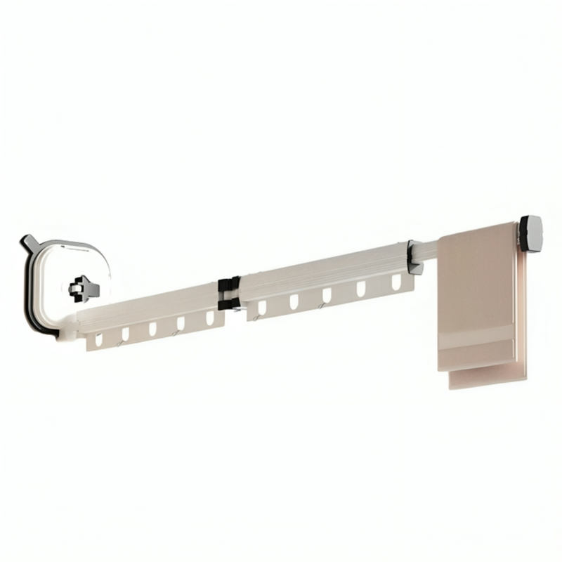 Wall-mounted retractable clothes hanger