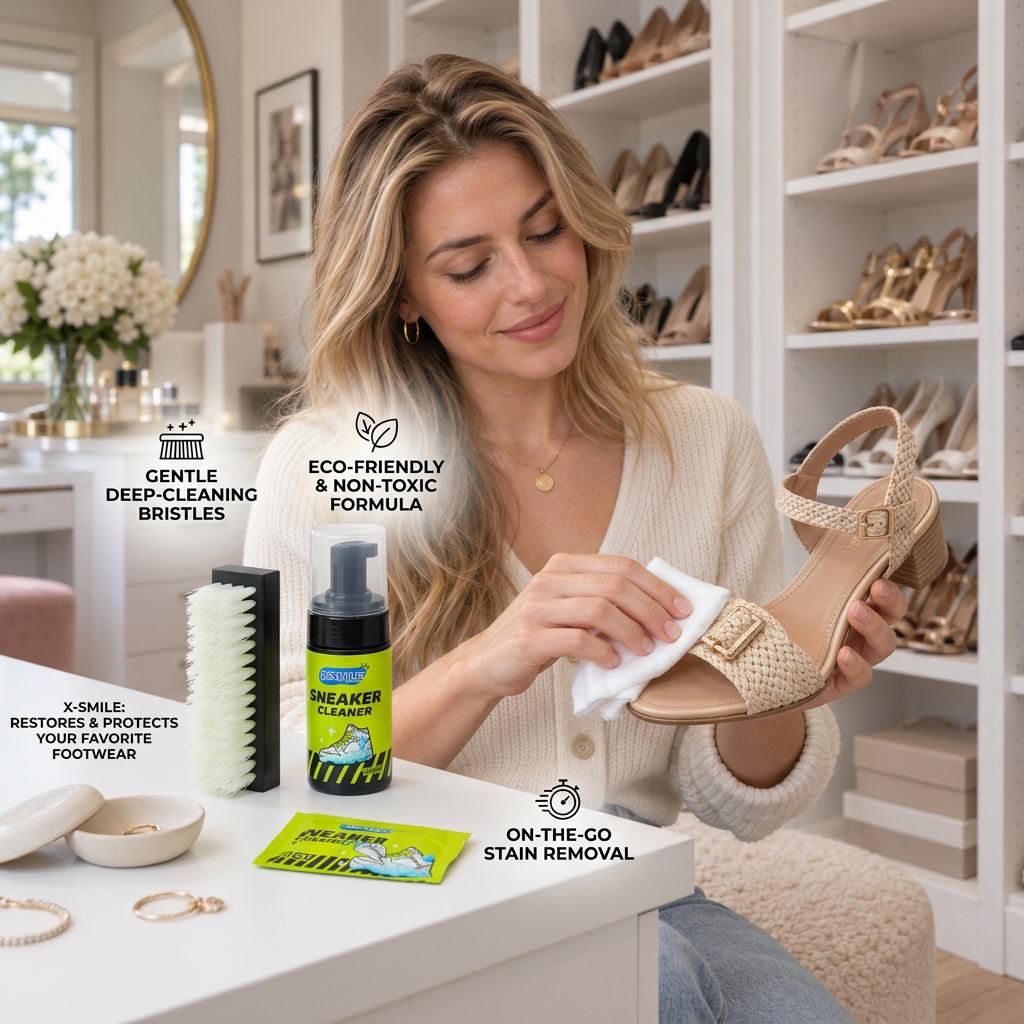 All-in-One Shoe Cleaning & Care Kit with Brushes, Dry Cleaner & Stain-Removal Wipes