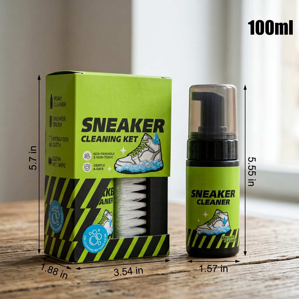 All-in-One Shoe Cleaning & Care Kit with Brushes, Dry Cleaner & Stain-Removal Wipes