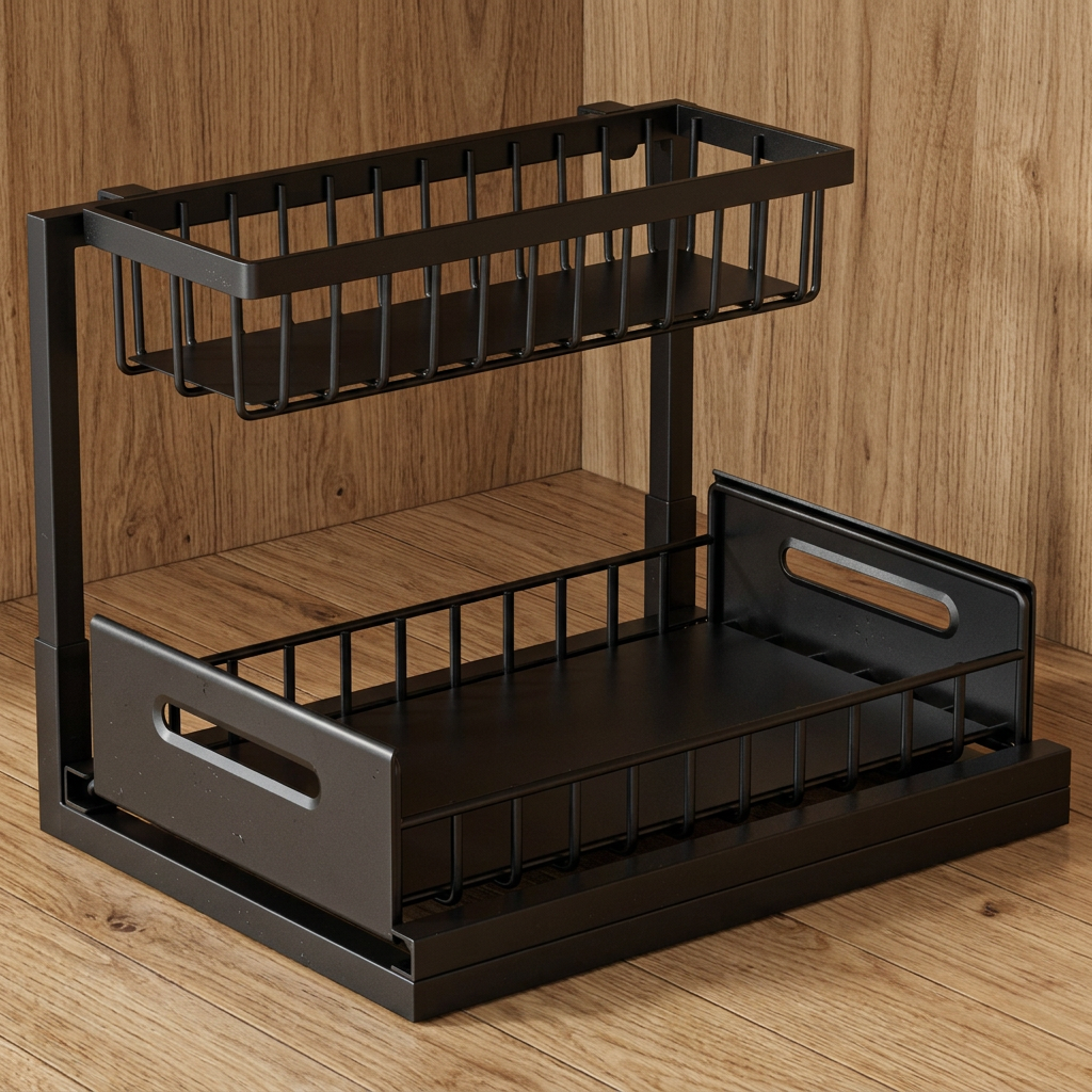 2-Tier Pull-Out Under-Sink Storage Organizer