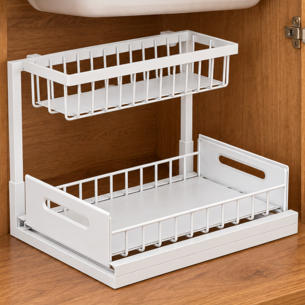 2-Tier Pull-Out Under-Sink Storage Organizer