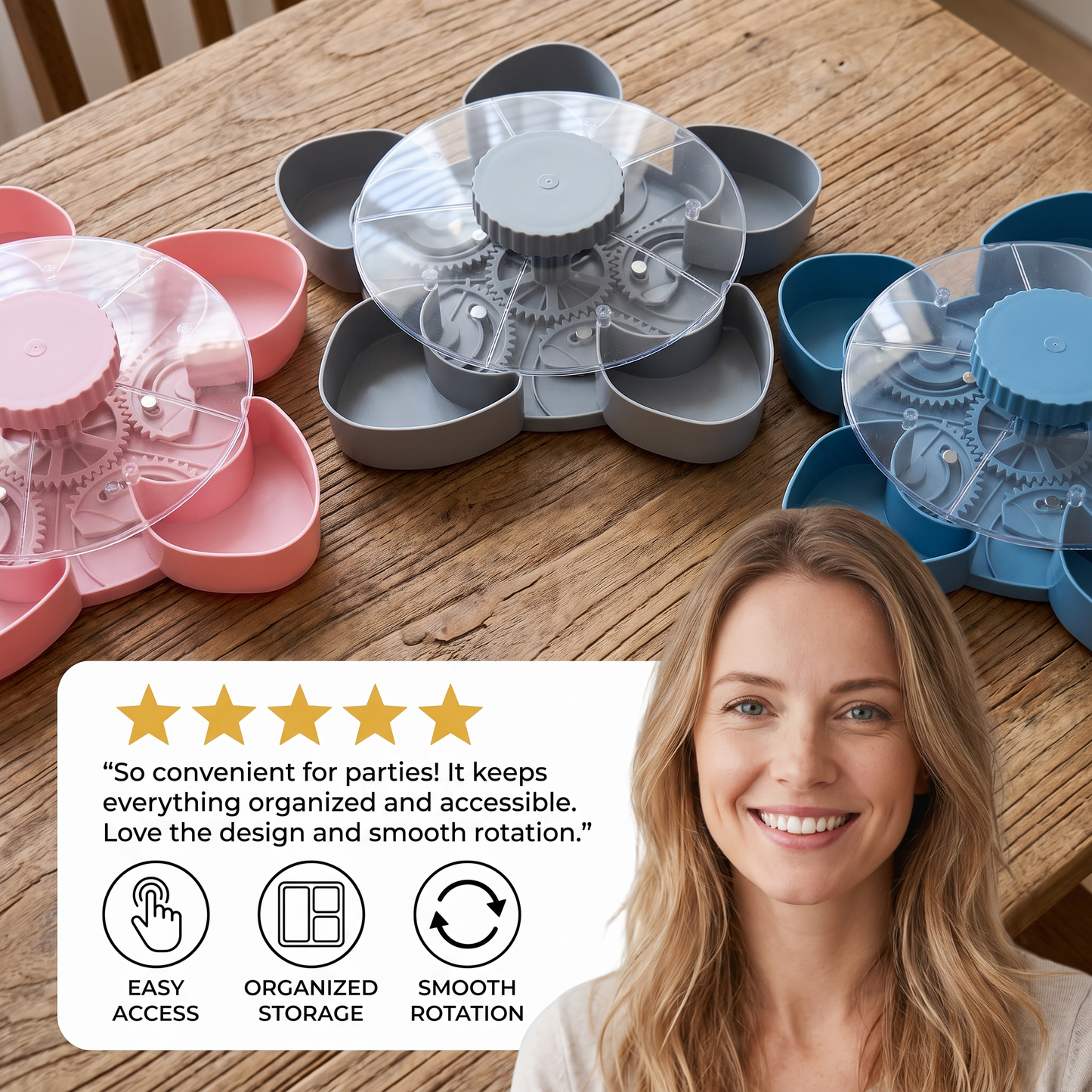 Rotating Snack Serving Tray