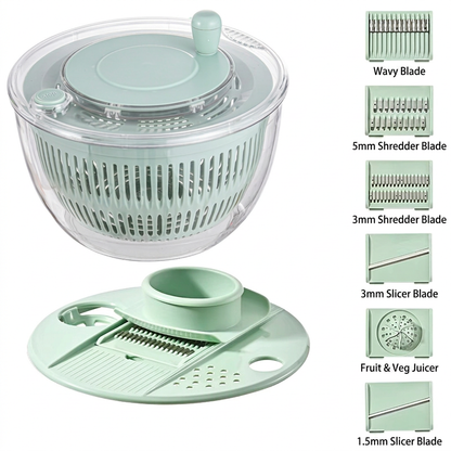9-in-1 Manual Spinner & Slicer Vegetable and Salad Prep Set